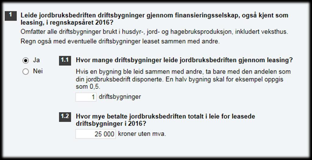 Om du svarer ja i spørsmål 1 så skal du føre opp antall eller