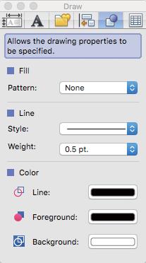 Bruk [Changes the colour of the line] (Endrer linjefargen) for å redigere fargen på linjen.