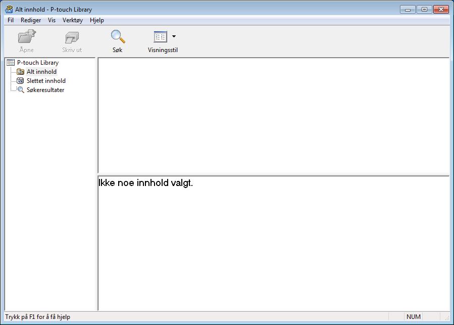 7 Hvordan bruke P-touch Library (bare Windows ) 7 P-touch Library 7 Med dette programmet kan du administrere og skrive ut P-touch Editor-maler.