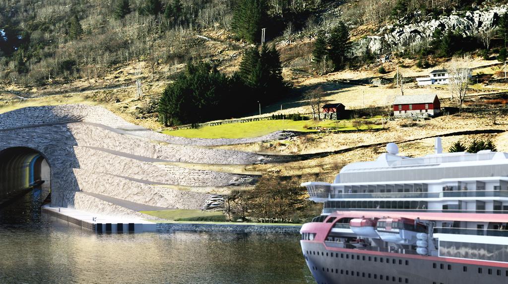 STAD SKIPSTUNNEL Stadhavet er ett av de mest værutsatte og farligste havstykkene langs norskekysten. Målet med prosjektet er å sikre en tryggere og mer forutsigbar seilas langs Stad.