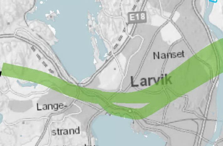 Stålaker Larvik Kongegata-korridoren Kort reisetid Sandefjord-Larvik Sentral