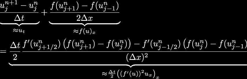 Hva er oppgaven? Lax-Wendroff skjema for Implementer 3 numeriske metoder i matlab; Bruk disse til å studere kvalitative egenskaper ved konserveringslover.