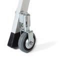 Hjulsettet kan brukes på alle Zarges Profftrapper med 25 mm firkantvange. Maks. vekt på stige, 14 kg. Kan leveres med antistatiske hjul. Pris pr stk.