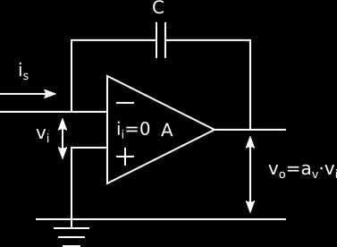 Figure 33: Kondensator i feedbackloopen Kondensatoren virker som om den er (1+A) ganger større enn den er.
