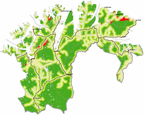 Arten hekket i høyereliggende strøk på Varangerhalvøya, opp til 400 m o.h. og særlig rundt Falkefjellet, ute på ganske tørre gressmyrer (Haftorn 1971).