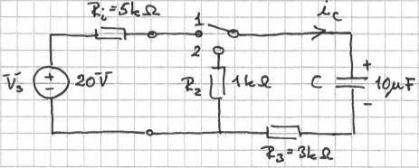 24. mai 2013 Side 2 av 12 Oppgave 1 (24%) a) Gitt nedenstående krets der en RC-krets og en strømkilde (IS = 4mA og Ri = 5 kω) kan kobles sammen via en bryter som vist.