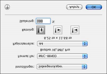 Bruke Brother-skriverdriveren med en Apple Macintosh (Mac OS X) Velge alternativer for utskriftsformat 1 Fra brukerprogrammet, f.eks. Presto! PageManager, klikk Fil-menyen og velg Utskriftsformat.