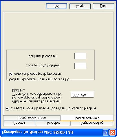 3 Velg kategorien Scan til knapp i dialogboksen, og skriv inn navnet på PCen i Visningsnavn-feltet. Navnet vises i displayet på maskinen. Som standard vises navnet på din PC.