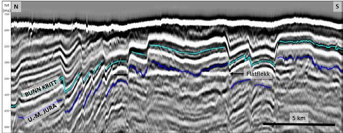 HYDROKARBONINDIKASJONER Flere av antiklinalene på Kong Karl-plattformen og flankene av Storbankhøgda (figur 21), som har lukninger, viser økt seismisk amplitude (figur 25).