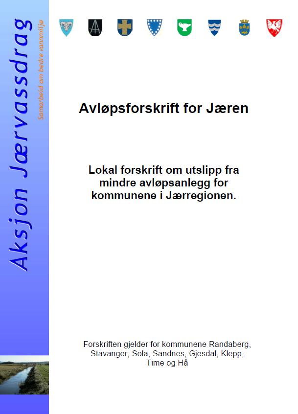 Eksempel på arbeid i avløpsgruppe i Rogaland Jæren vannområde: Felles utfordringer med næringsrike vassdrag Egen avløpsgruppe siden 2006 Felles forskrift for mindre avløpsanlegg Noen av kommunene har