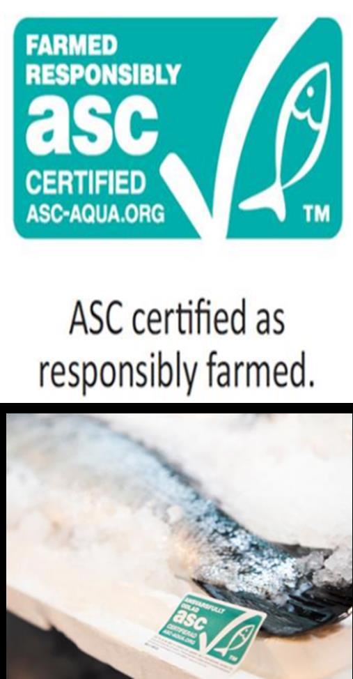 NRS GRØNNE FOKUS Norway Royal Salmon har ASC (Aquaculture Stewardship Council) sertifisering på 7 av våre lokaliteter i Finnmark Vi har flere anlegg under godkjenning, og om noen år tar vi