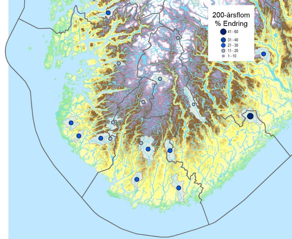 Agder flom: Snøsmelteflommene blir mindre eller