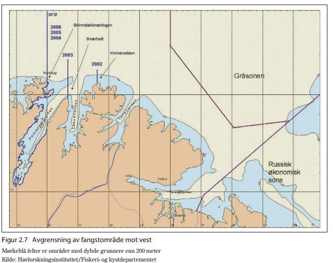 Grensen trekkes mot vest I 2003 ble fangstområdet ble utvidet med grense fra Sværholt og østover til den