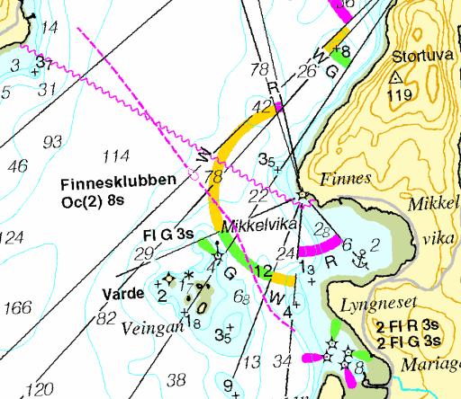 Mikkelvik - Bromnes (Fv 302) kart.kystverket.no norgeskart.