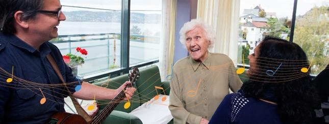 Opplæring Samlingsbasert kurs i Fordypning i miljøbehandling med bruk av musikk, sang og bevegelse.