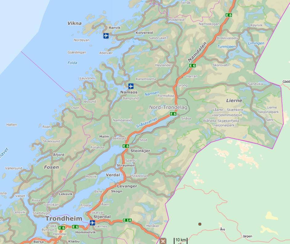 Fornyingsprosjektet Laksevegen Namdalen 70 km 2012-2014 og 2016-1018