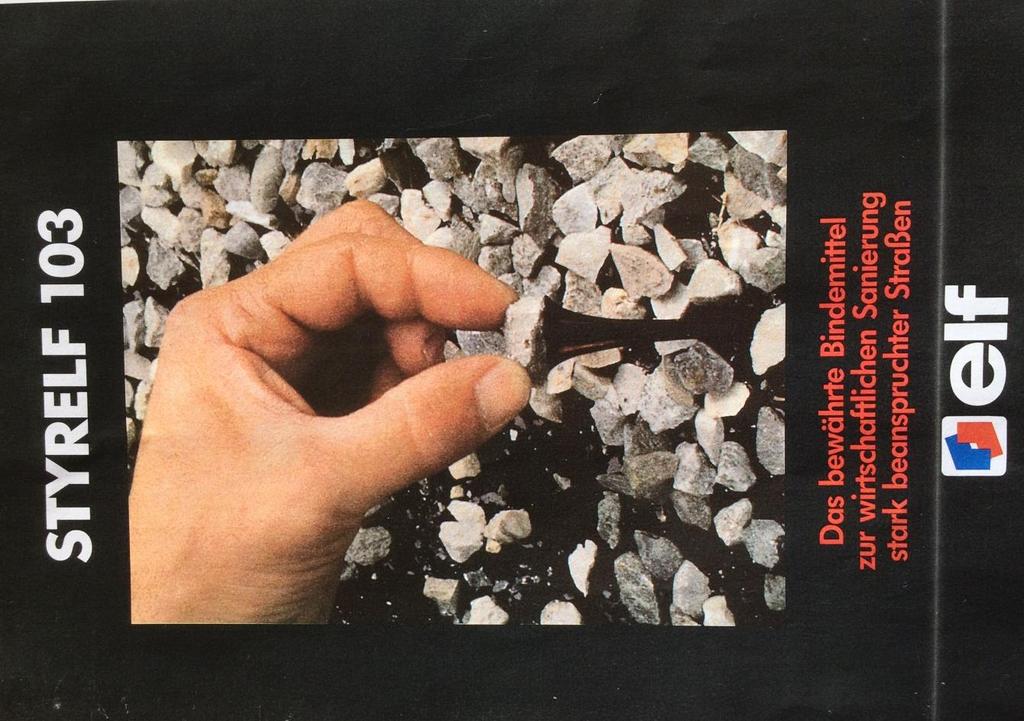 Bergveien overflatebehandling lagt 1994 Importert vaska stein 8-11,2 mm Styrelf, modifisert bindemiddel