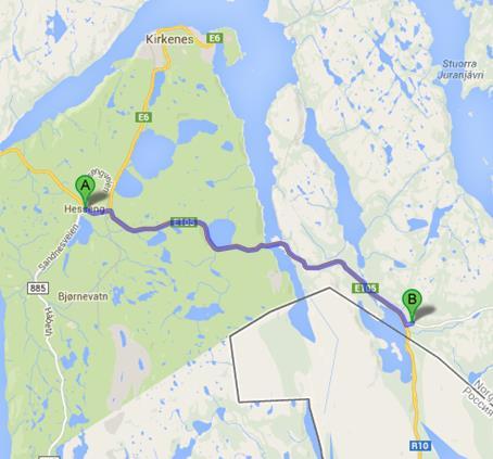 Handlingsprogram riksveginvesteringer Region nord E105 Hesseng Storskog (Finnmark) Utbedring