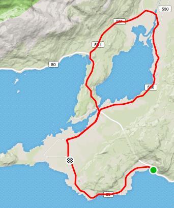 Etappe 8 fellesstart, flatt, Valnesfjord, tirsdag 27.jun 2017, kl 1800 Oppmøte ved kirka, Fauske.