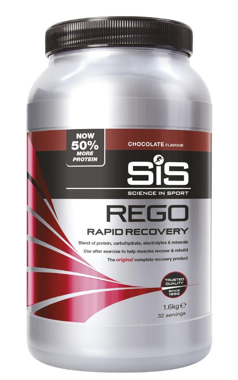 SiS REGO RAPID RECOVERY POWDERS FEATURES 20g protein including 2g leucine 23g carbohydrate per serving 20% RDA of vitamin D and 30% vitamin C BENEFITS Supports rebuild of lean muscle mass Leucine