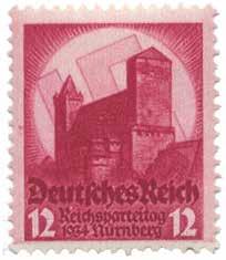 Bare ett år etter maktovertagelsen i 1933 var hakekorset blitt et nasjonalt symbol, og allerede samme år ble hakekorset innført som vannmerke på frimerkene.