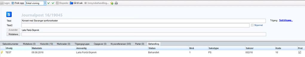 13.7 Endre vedtakskode Når du har sendt ut vedtaksbrev skal vedtakskoden på