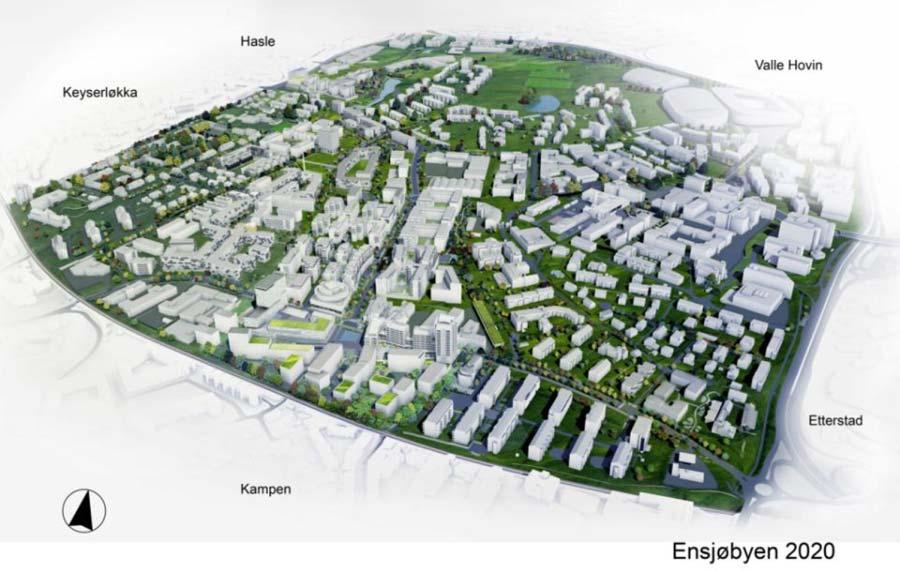 Ensjø Oslo kommunes mål Planleggingsprogram for Ensjø, vedtatt av bystyret 17.03.2004 Transformasjon fra bilby til boligby.