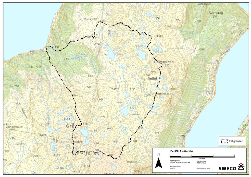 1 Innledning På oppdrag fra Statens vegvesen Region vest, har Sweco Norge AS (Sweco) i Trondheim utført hydrologisk og hydraulisk vurdering for ny bru over Alsåkerelva.