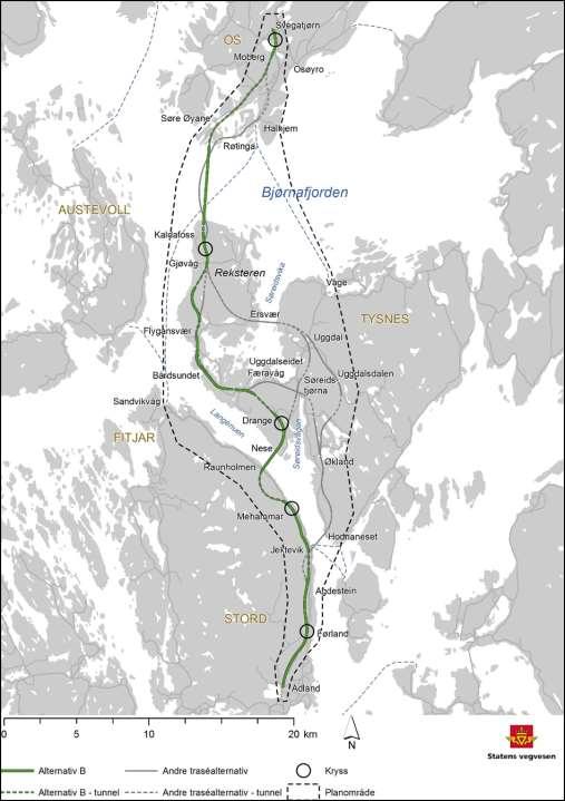 E39 Stord-Os, Ådland-Svegatjørn