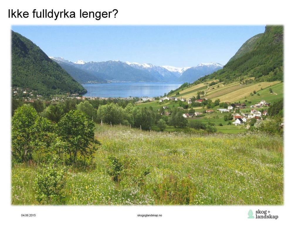 Fulldyrka areal. Ikke i bruk lenger.