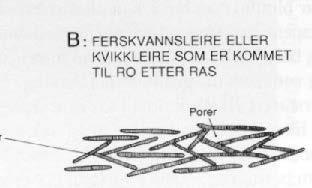 Avsetning av leire i vann I ferskvann Leirkornene