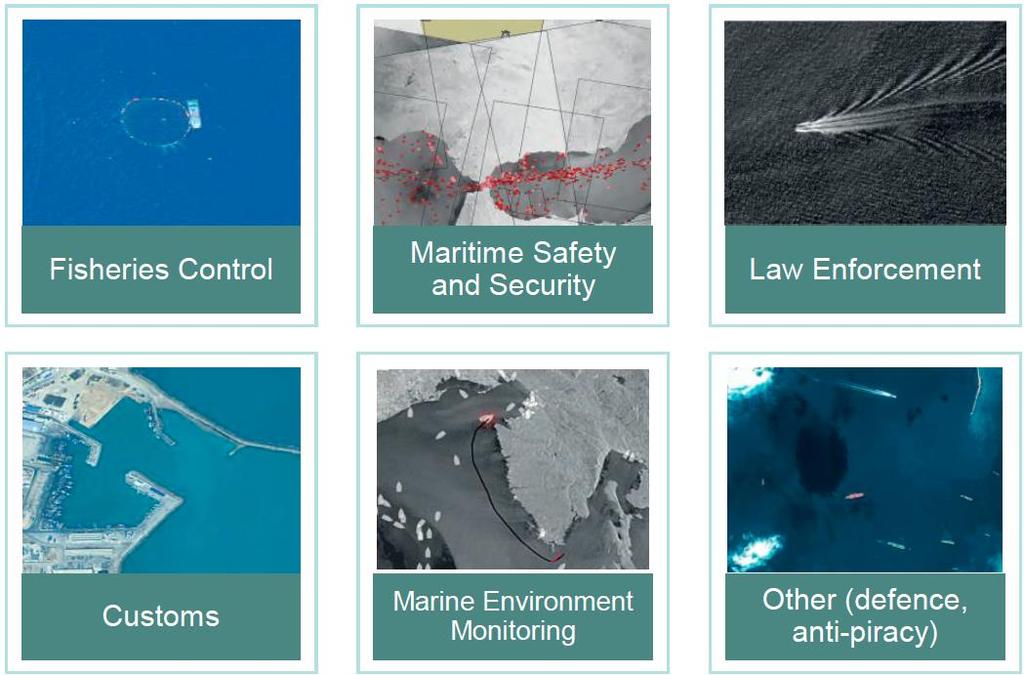 Copernicus Maritime Surveillance Service European Maritime Safety Agency EMSA er ansvarlig for tjenesten fra desember 2015 Skal forsterke observasjonskapasiteten for overvåking