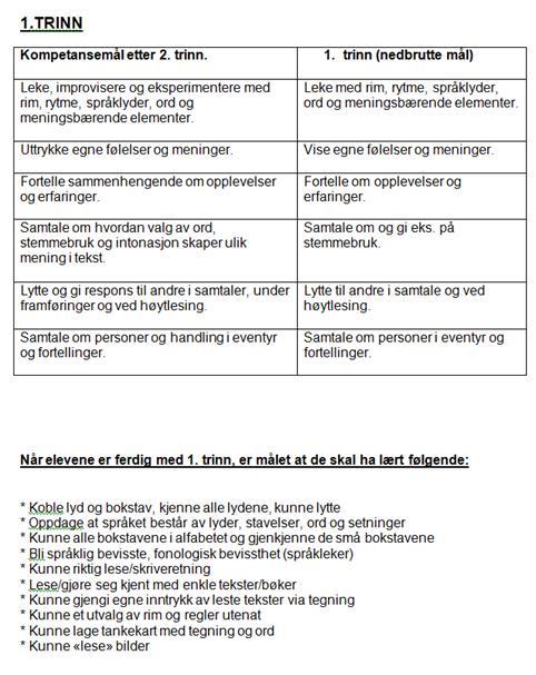 Skolens lokale plan i lesing 17 Generell del Bakgrunn i skolens overordnede satsingsområde: LESELOS.