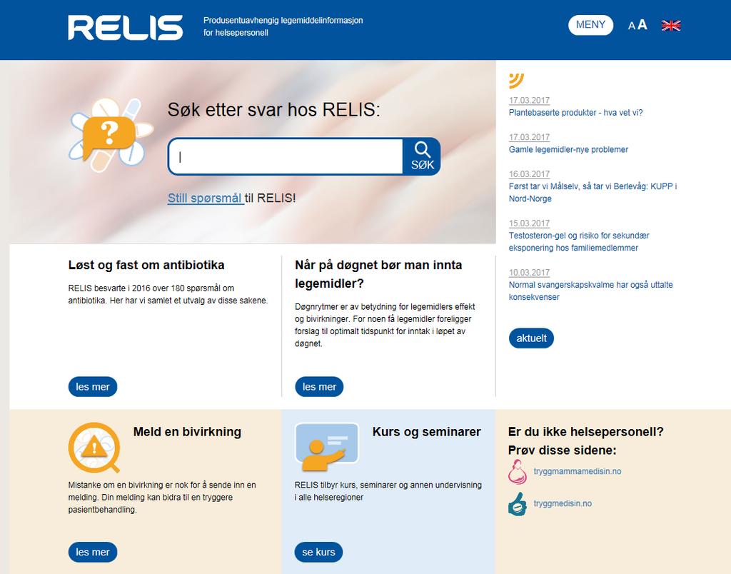 RELIS hjemmeside Hva er utfordringen?