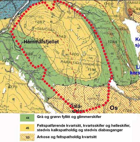 3.4 Berggrunn og lausmassar I følgje berggrunnskart frå Norges geologiske undersøkelser (http://www.ngu.no), er berggrunnen i kartleggingsområdet svært ulik.