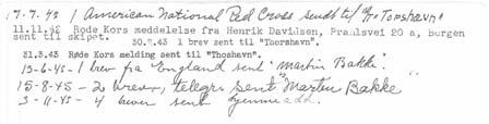 Men også i samme bind på side 482, hvor hun i en bildetekst refererer til et brev som «løp etter» en av offiserene på «Lidvard» fra 1939 til det endelig nådde ham i 1945.