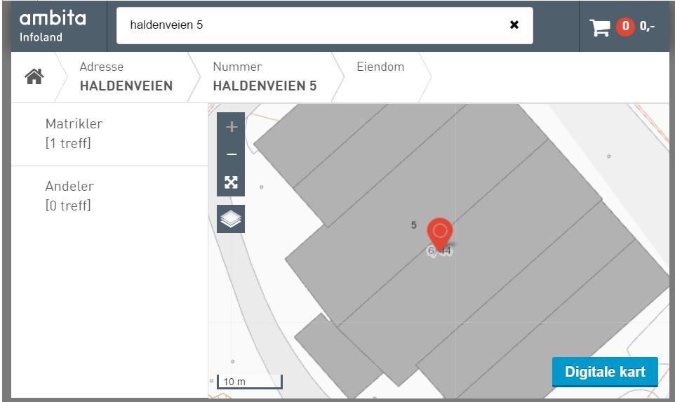 Søk på adresse Fyll inn adressens gatenavn og nummer. Når adresse er valgt vil det vises treff i eiendomsregisteret i borettsregisteret.