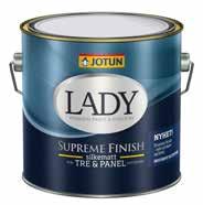 LADY Supreme Finish 0,68 L og 2,7 L Lady Supreme Finish er vår beste maling for tre og panel og finnes i glansgradene 05,