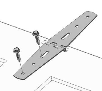 2) Bunnbrakett installasjon: Plasser bunnbrakett plate (venstre og høyre) på bunn av seksjonen - ca 1 cm over