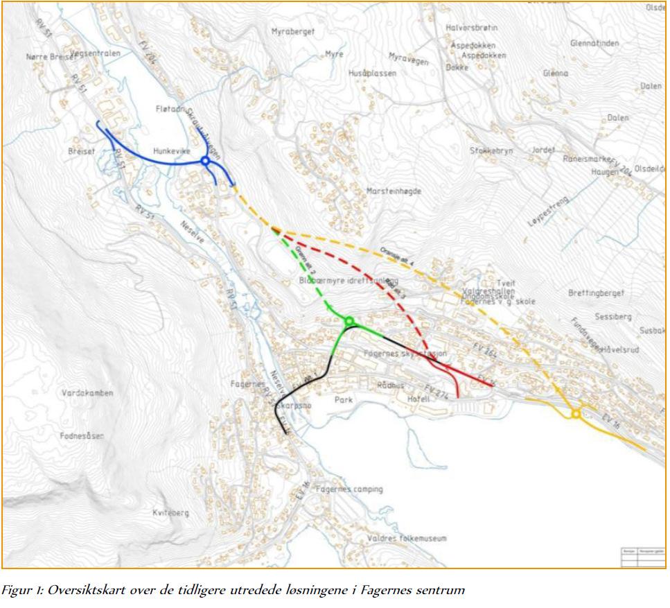 I Statens vegvesen sin anbefaling til kommunen ble det konkludert med den delen av kommunedelplanen som omfattet trasevalg i Fagernes sentrum, ikke var klar for sluttbehandling i kommunene.