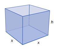 Oppgave 4 (6 poeng) Nettkode: E 4D0Y Vi skal lage et kar med form som et rett prisme uten lokk. Grunnflaten skal være et kvadrat med side dm, og karet skal ha høyde dm.