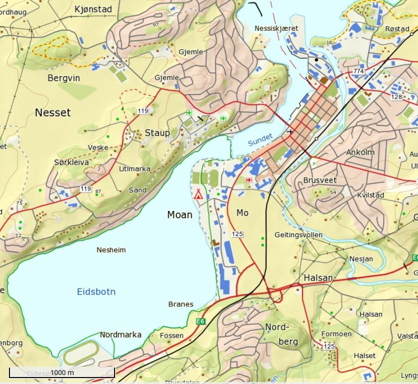 4. Sundet som fugleområde 4.1. Fugletrekk Sundet er smalt, og har en forholdsvis sterk tidevannsstrøm mellom Eidsbotn og Trondheimsfjorden (Figur 1). Småpartikler som f. eks.