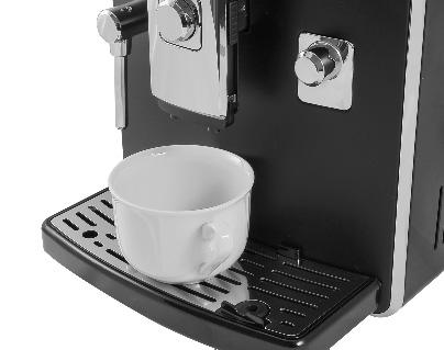 Maskinen fører ut halvparten av den innstilte mengden og avbryter uttaket kort før den maler den andre kaffemengden. Uttaket starter deretter og gjennomføres.