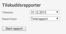 Tilskuddsrapporter Legg inn aktuell telledato og velg rapporttype før du klikker