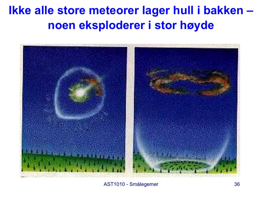 Dersom en meteor er porøs, for eksempel ved at den er full av hulrom i det indre, er laget av løst steinmateriale eller kanskje er del av en komet, så kan selv en stor meteoritt brytes opp i jordas