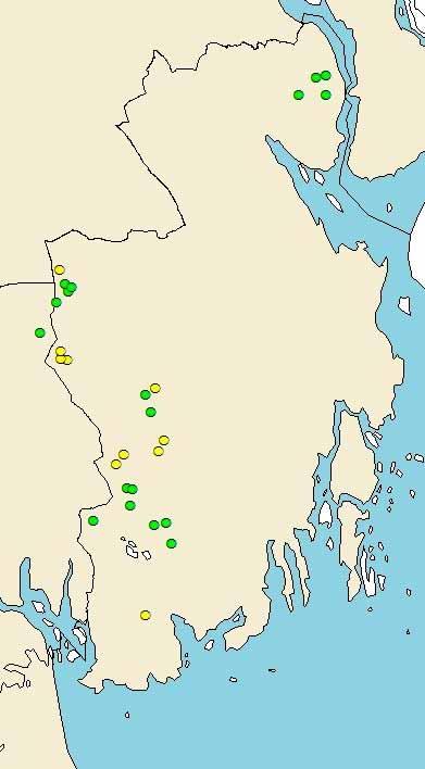 Figur 6. Vurdering av fortsatt kalkingsbehov for 28 kalkede innsjøer i Vestfold.