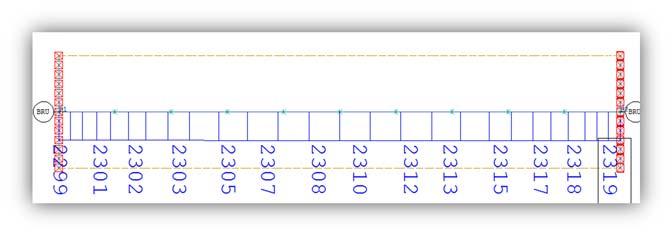 9 Verifikasjon av modell i Sofistik Del 2 Testbjelke Kommentar: Uten tap umiddelbart etter oppspenning blir spennkraft lik 2509kN og spenning i kabelen lik 1393N/mm 2.