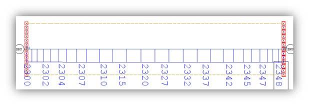 9 Verifikasjon av modell i Sofistik Del 2 Testbjelke Tabell 9-9 Sammenligning av primærmoment umiddelbart etter oppspenning Rett kabel Mmax [knm] Krum kabel Mmax [knm] Håndberegning 0 260 Sofistik