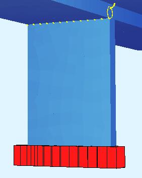 Skivesøylen har monolittiske forbindelser til brubjelken og fundamentet. Figur 12-6 Lager akse 3 Akse 4: To lager.