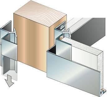 Ved montering mot ett (to) lag gipsplater anbefales spesialskrue Gripe TS28, dim. 3,9 x 28 mm (Gripe TS42, dim 3,9x42 mm). Gripe skruene TS28 og 42, krever bits PH 2.